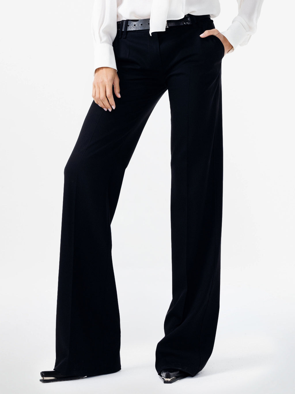 STRAIGHT LOW-WAISTED MASCULINE PANTS