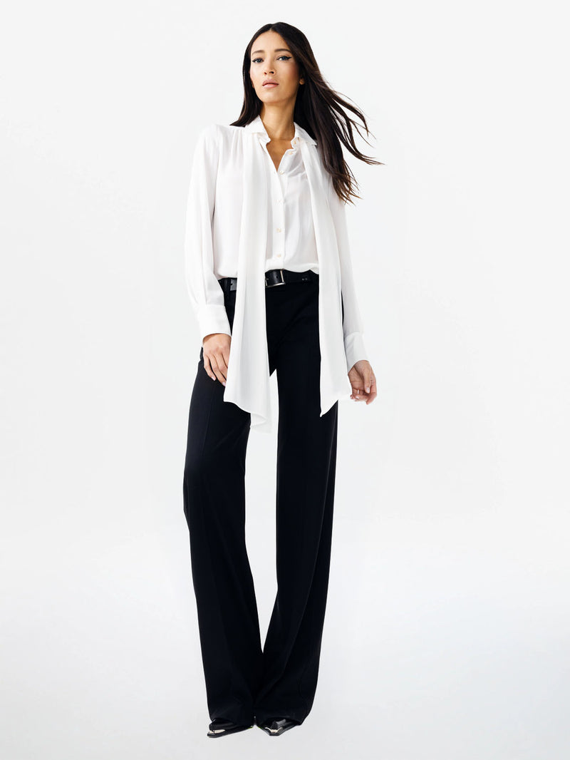 MASCULINE SHIRT WITH REMOVABLE SCARF