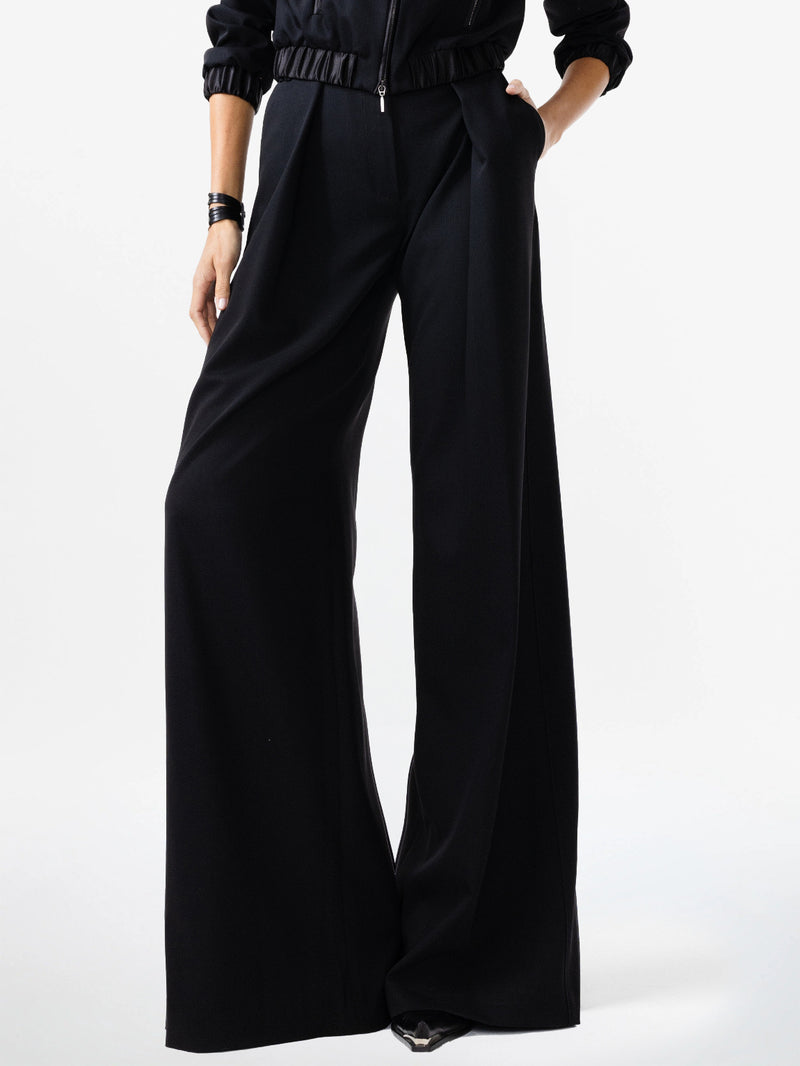 HIGH-WAISTED AND PLEATED LARGE PANTS
