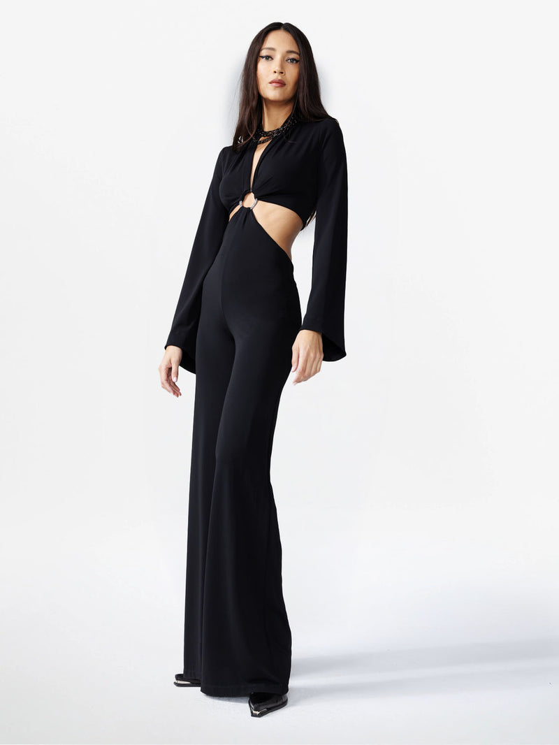 JUMPSUIT CARNABY STREET NECKLINE WITH RING