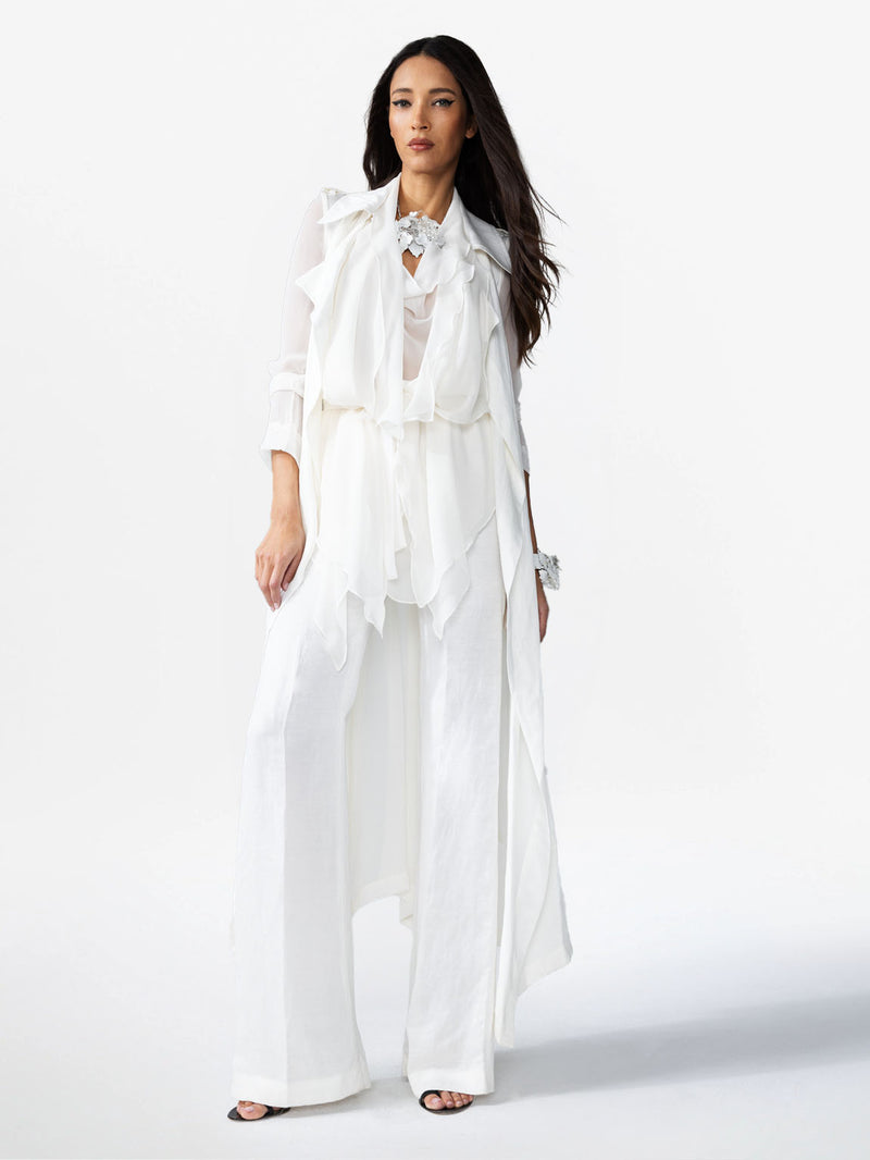 FRILLY BACKLESS SHIRT VEST