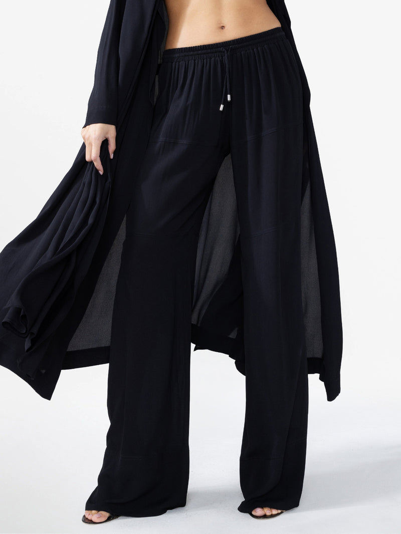 LARGE CUT-OUT TROUSERS WITH ELASTICATED WAISTBAND