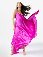 LONG DRESS WITH BACK NECKLINE AND CROSSED STRAPS