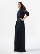 HIGH-WAISTED AND PLEATED LARGE PANTS